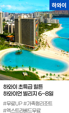 하와이 초특급 힐튼 하와이언 빌리지 6~8일