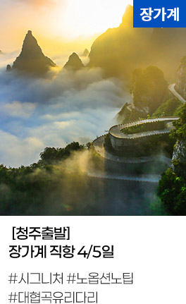  [청주출발] 장가계 직항 4/5일 