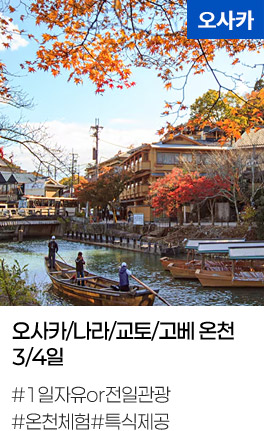오사카/나라/교토/고베 온천 3/4일